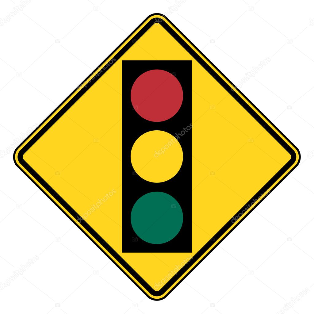 Traffic light signal sign