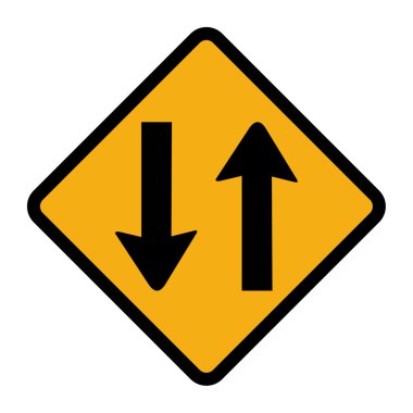 iki yol trafik işaretleri
