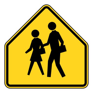 School zone sign clipart