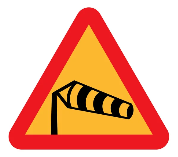 Cross winds warning sign — Stock Photo, Image