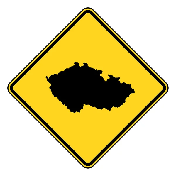 República Checa sinal de estrada — Fotografia de Stock
