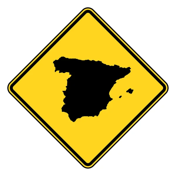 Španělsko dopravní značka — Stock fotografie