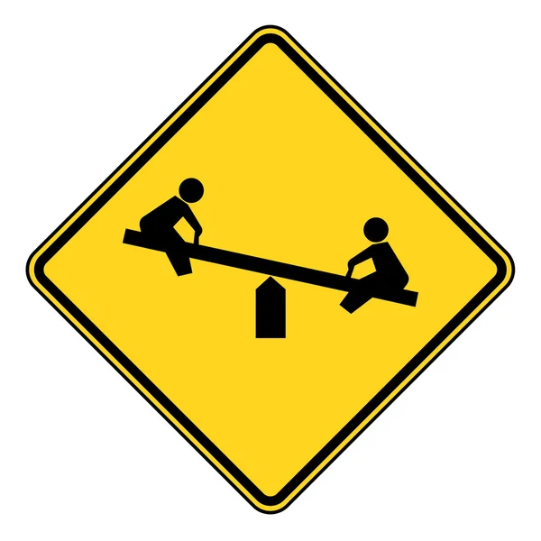 Children playground sign — Stock Photo, Image