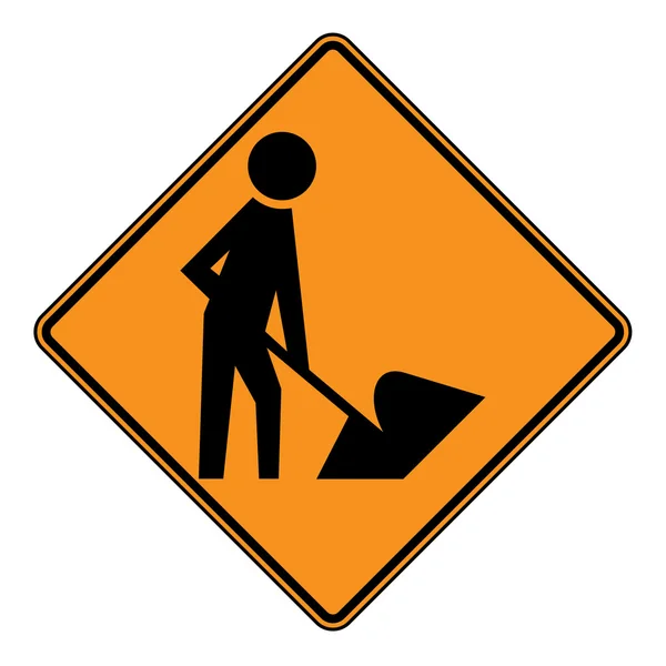 道路工事の標識 — ストック写真