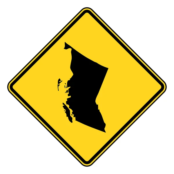 不列颠哥伦比亚省道路标志 — 图库照片