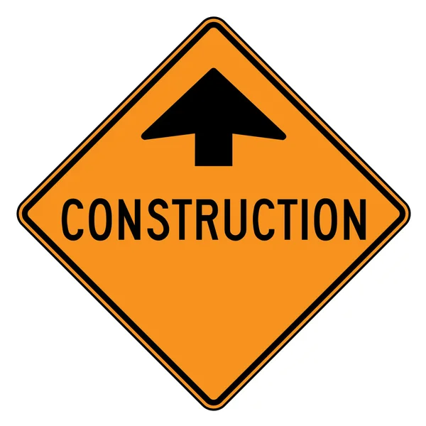 Construction sign — Stock Photo, Image