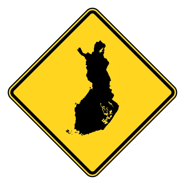 Finlândia sinal de estrada — Fotografia de Stock