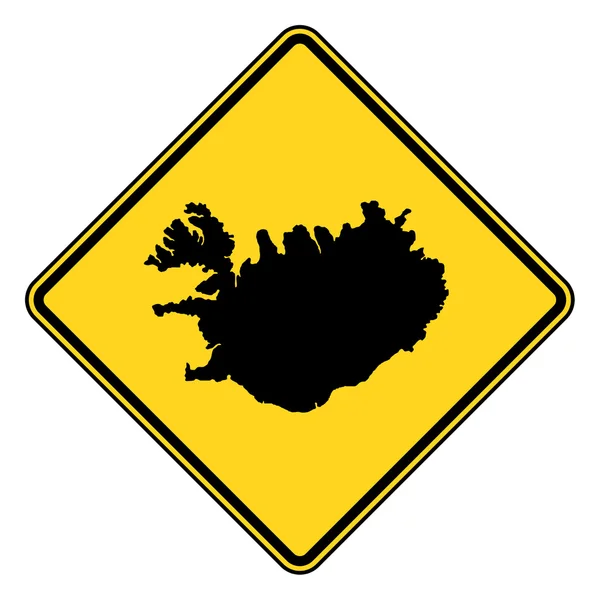 Island dopravní značka — Stock fotografie