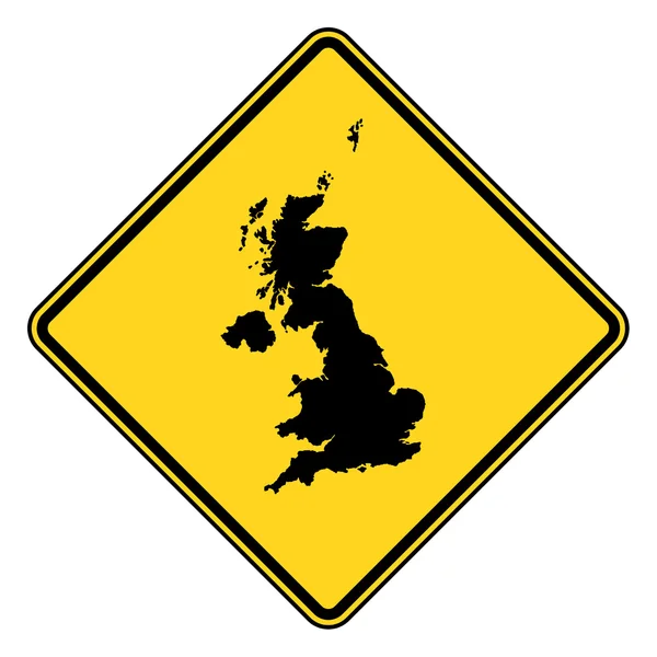 Дорожный знак Великобритании — стоковое фото
