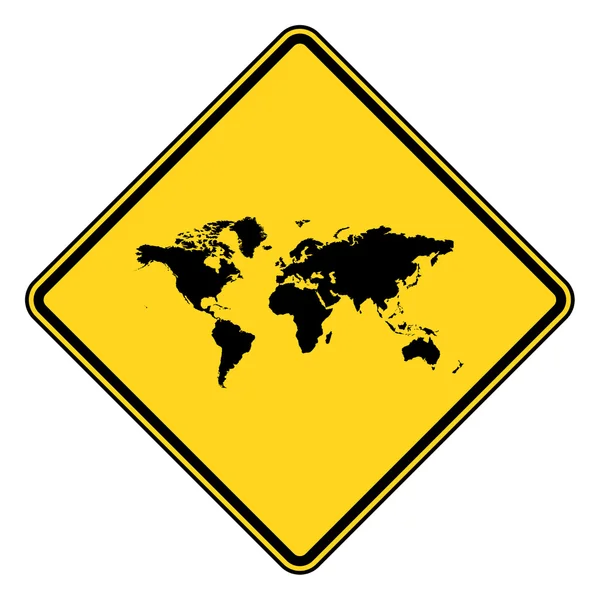 Planeta Terra sinal de estrada — Fotografia de Stock
