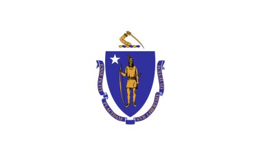 Massachusetts state flag clipart