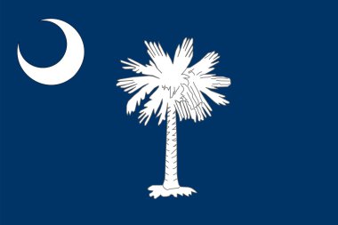 South Carolina state flag clipart