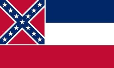 Mississippi state flag clipart