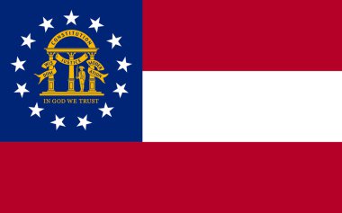 Georgia state flag clipart