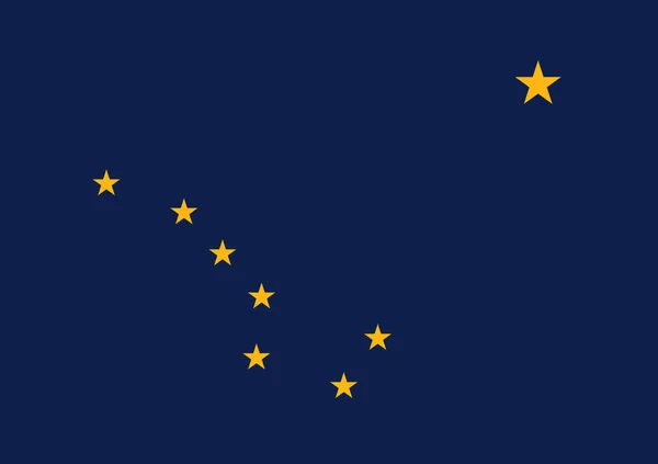 Flaga stanu Alaska — Zdjęcie stockowe