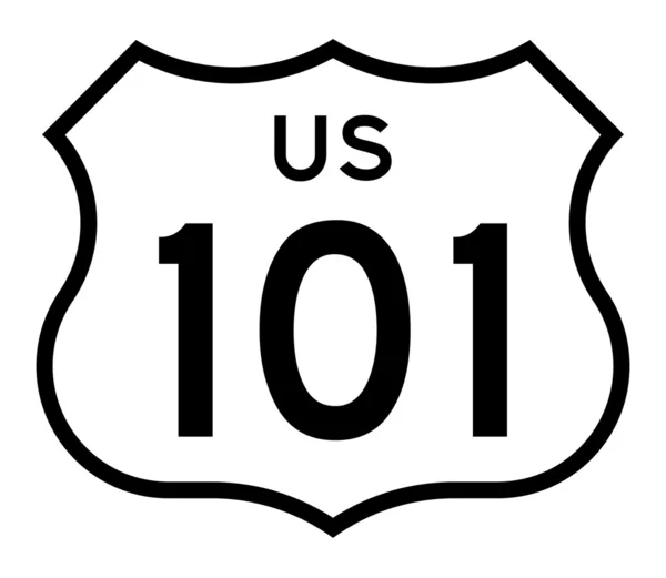 stock image US route 101 highway sign