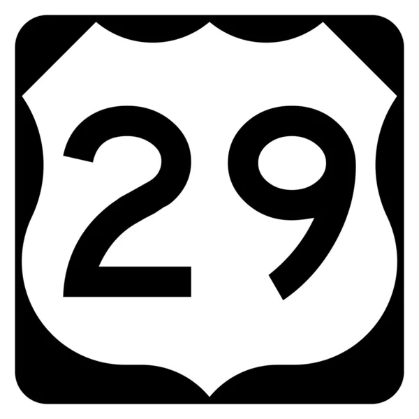 stock image Highway 29 road sign