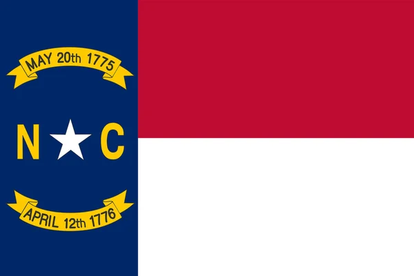 Észak calorina állami zászló — Stock Fotó