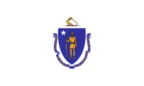 Vlajka státu Massachusetts — Stock fotografie