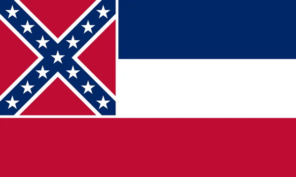 Bandeira do Estado do Mississippi — Fotografia de Stock