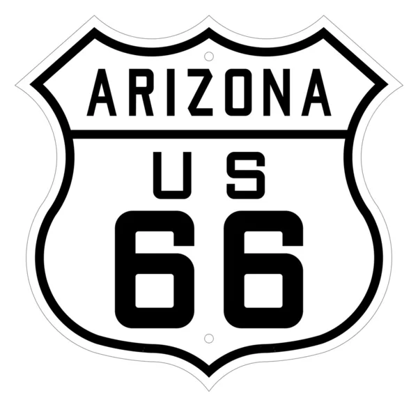 Autopista de Arizona o señal de ruta 66 — Foto de Stock