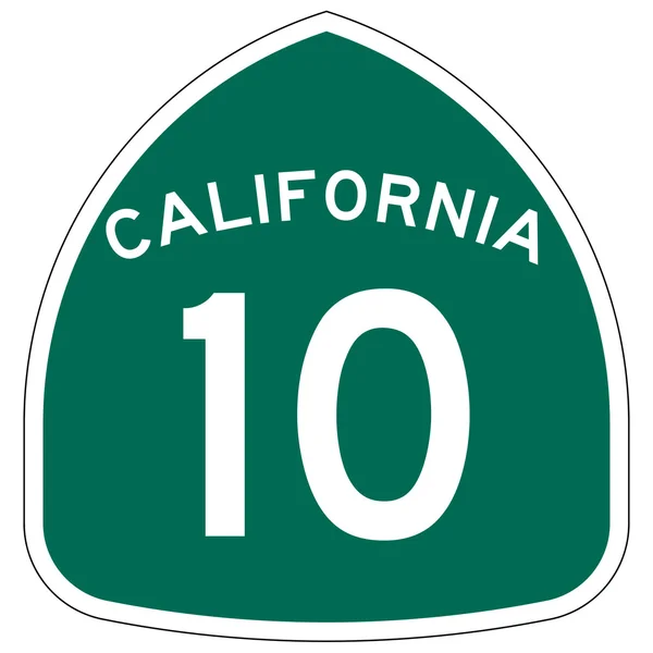 Kalifornien rutt eller highway 10 tecken — Stockfoto