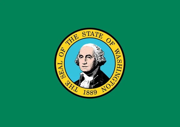 Flaga stanu Waszyngton — Zdjęcie stockowe