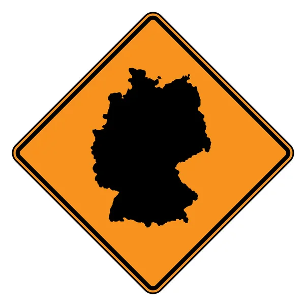 Almanya Haritası yol levhası — Stok fotoğraf