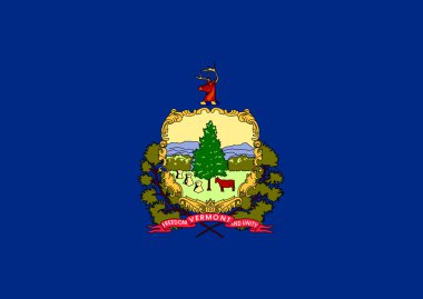 Vermont state flag clipart