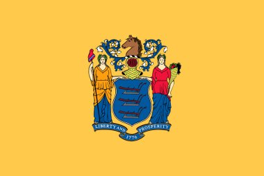 New Jersey state flag clipart
