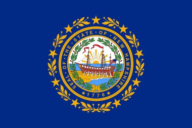 New Hampshire state flag clipart