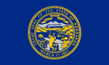 Nebraska state flag clipart