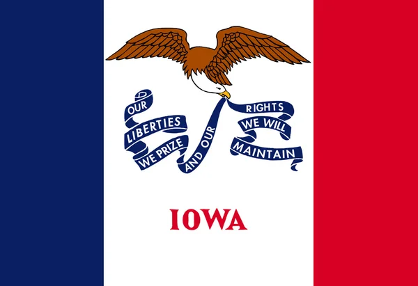 Iowa state flag — Stock Photo, Image