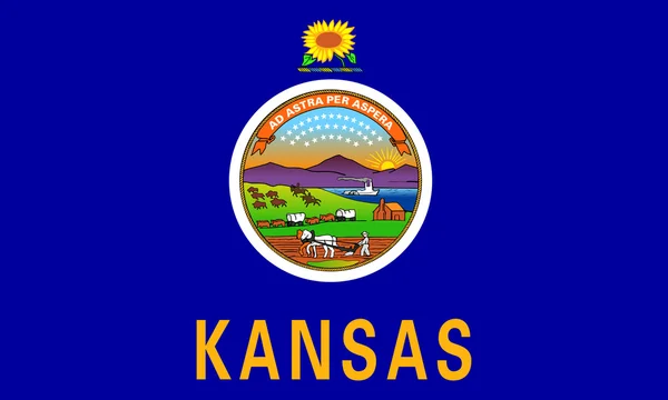 Bandeira do Estado do Kansas — Fotografia de Stock
