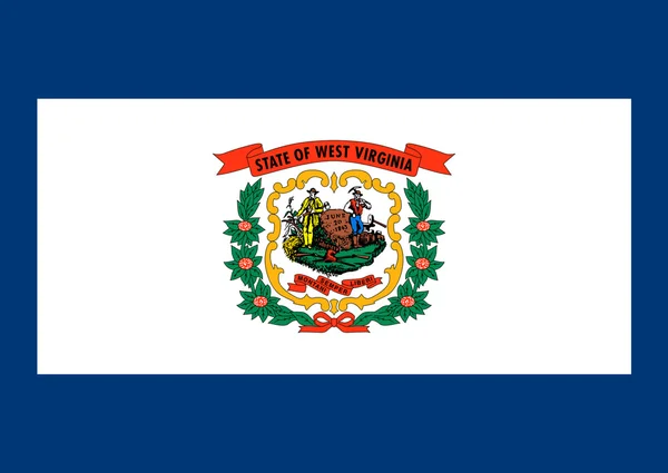 Bandeira do Estado da Virgínia Ocidental — Fotografia de Stock