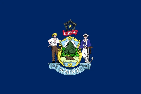 Maine állami zászló — Stock Fotó