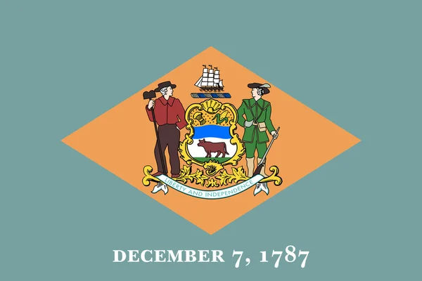 Bandeira do Estado de Delaware — Fotografia de Stock