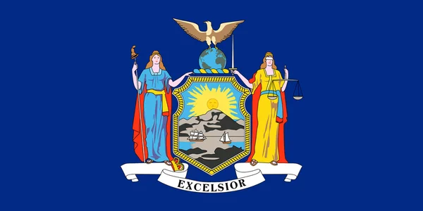 Flagge des Staates New York — Stockfoto