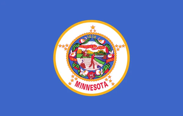 Minnesota state flag — Stock Photo, Image