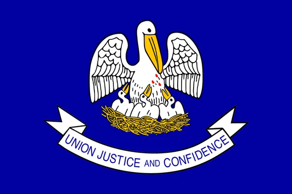 Louisiana Devlet bayrağı — Stok fotoğraf