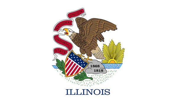 Illinois eyalet bayrağı — Stok fotoğraf