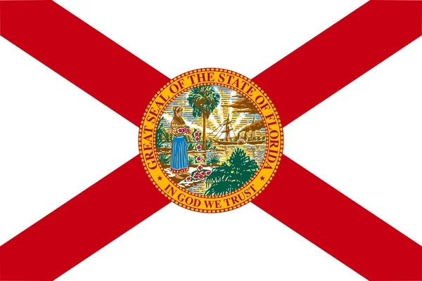 Bandeira do Estado da Flórida — Fotografia de Stock
