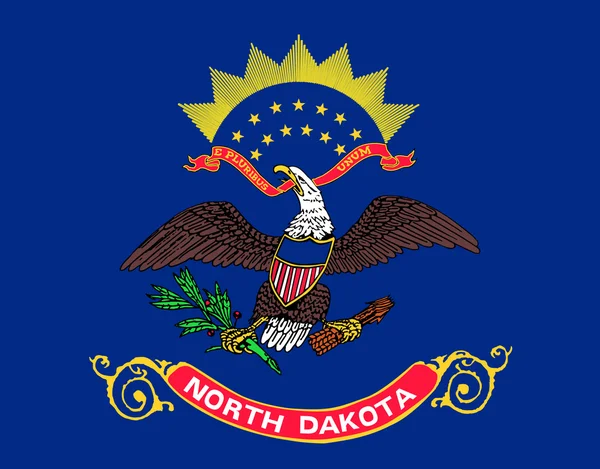 Flaga stanu dakota Północna — Zdjęcie stockowe