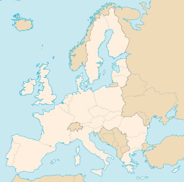 Europe map clipart