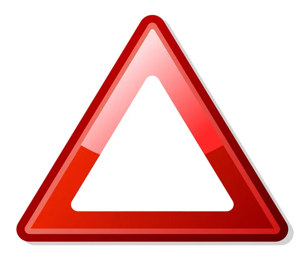 赤い三角形の警告 — ストック写真