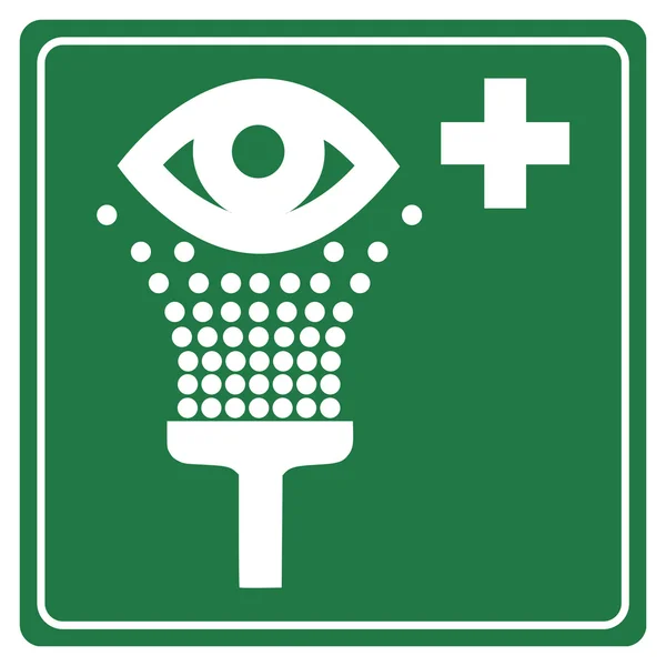 First aid eyewash sign — Stock Photo, Image