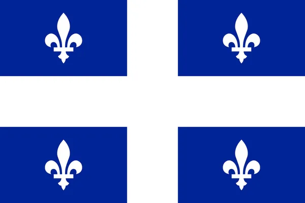 魁北克省旗 — 图库照片