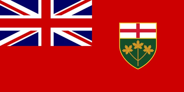 Ilustracja Flagi Stanu Kanady Ontario Kanada — Zdjęcie stockowe