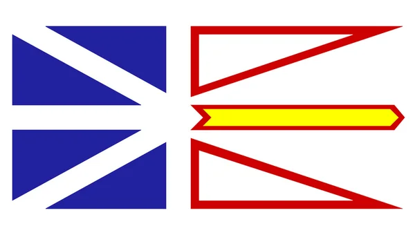 加拿大国家的纽芬兰和拉布拉多的状态标志 白色背景的插图 — 图库照片