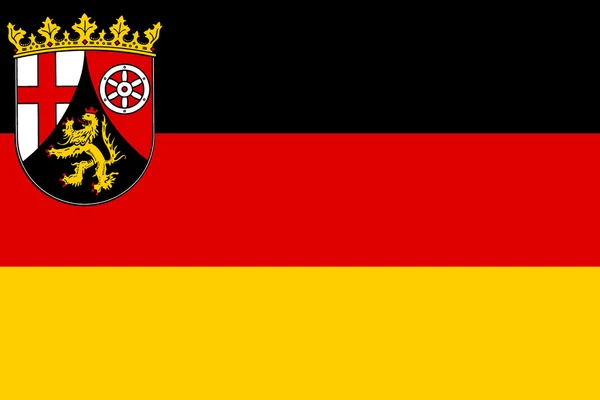 Γερμανικό Κρατίδιο Της Ρηνανίας Παλατινάτου Σημαία Γερμανία — Φωτογραφία Αρχείου